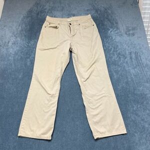St. John's Bay Jeans Women 12 30x26.5 Beige Denim Cotton Non Stretch Relaxed Fit